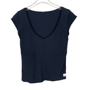 Vuori Cove Ribbed V-Neck Tank Black Size Small Atheisure Cool Girl Active